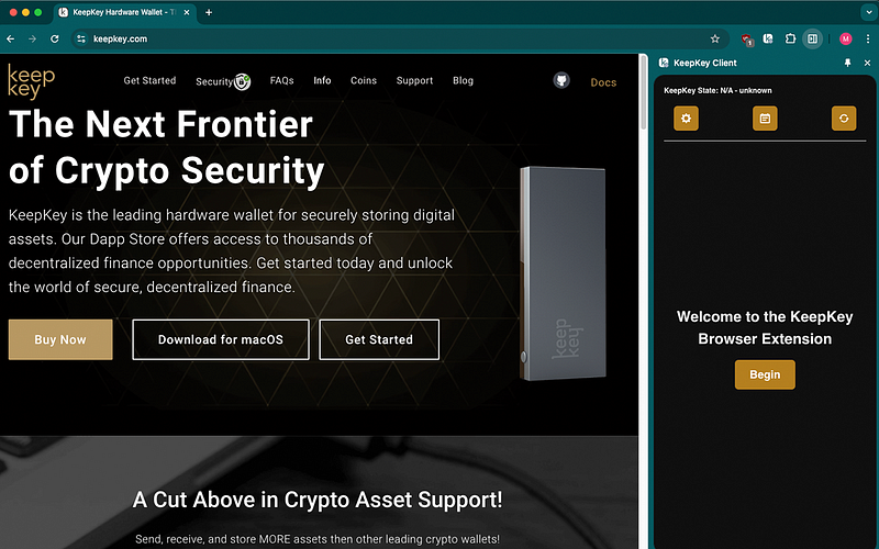 Using the KeepKey Browser Extension to Self Custody your XRP