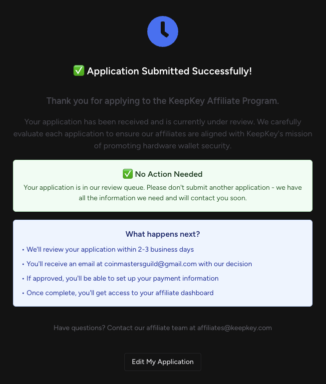 Affiliate Dashboard Overview