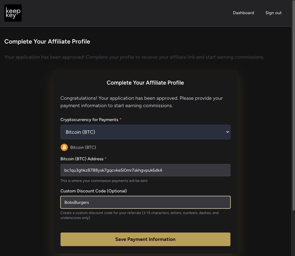 Discount Code Creation