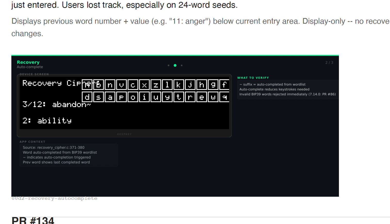 Cipher with A-Z top row and scrambled bottom row on the device