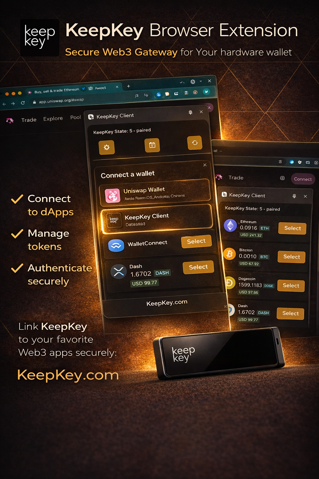 Keyopen Browser Your First Hour with KeepKey (Desktop → Vault → Mobile → Browser ...